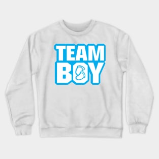 Team Boy Baby Shower Gender Reveal Party Blue Crewneck Sweatshirt